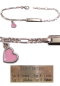 Preview: Gravurarmkettchen Herz rosa silber