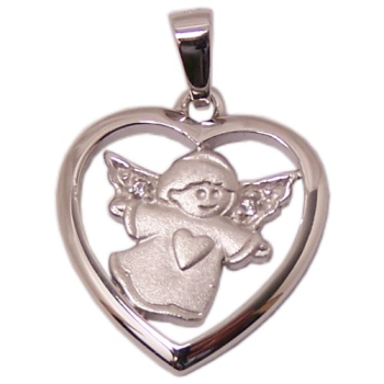 Taufschmuck Engel Herz Silber