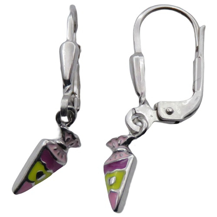 Ohrhänger Ohrringe Schultüte silber