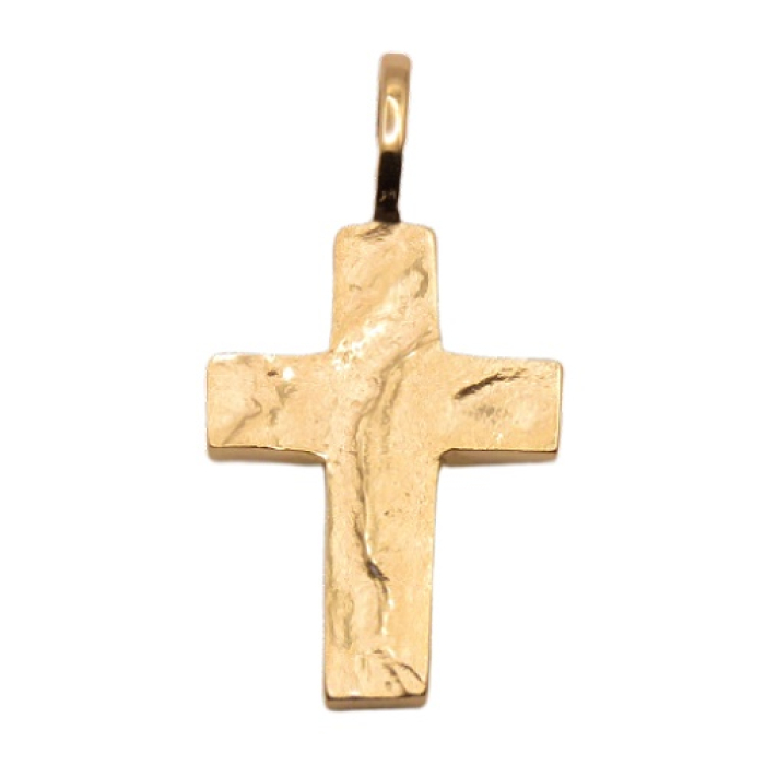 Kreuz - Anhänger gehämmert, in 333/- Gold - Taufe - Kommunion - Konfirmation