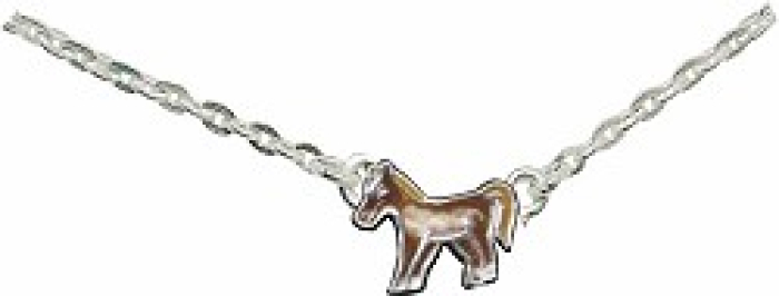 Kinderkette Pferd silber