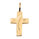 Kreuz - Anhänger gehämmert, in 333/- Gold - Taufe - Kommunion - Konfirmation