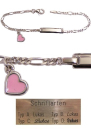 Gravurarmkettchen Herz rosa silber