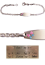 Kinderarmband mit Gravur silber Schmetterling