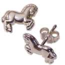 Kinderohrstecker Pferde silber